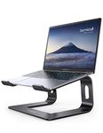 Lamicall Laptop Stand, Aluminum Laptop Riser, Ergonomic Laptop Stand for Desk, Computer Notebook Stand Compatible with MacBook Air Pro, Dell XPS, HP (10-15.6'') - Black