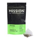 MISSION - Perform Tea - Yerba Mate Tea with Lemongrass & Mint - Sustained Energy & Performance - 30 Pyramid Tea Bags