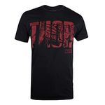 Marvel Men's Thor Text T-Shirt, Black (Black Blk), XL