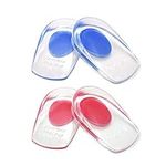 2 Pairs Heel Cups, Gel Heel Pads for Plantar Fasciitis, Heel Spur & Achilles Pain, Heel Cushions Absorbing Support Relieve Pressure(Women)