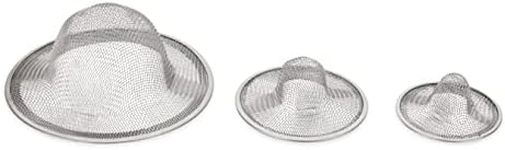 Camco Sink and Shower Drain Strainers | Designed to Keep Food and Hair Out of Plumbing | 3-Pack (42273)