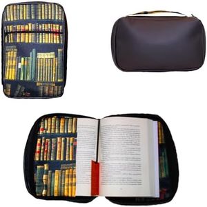 SARTORIA AGNESE Custodia Libro Artigianale con Cerniera, Custodia per libri Impermeabile, Copertine Libri 26x16, Regali Originali per Chi Ama Leggere