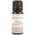 Sandalwood & Amber Fragrance Oil - 10ml | for Gifts, Diffusers, Candle Making, Soap Making | Great for use in Bath Bombs, Perfume Oil, Perfume Scents | Vegan & UK Made