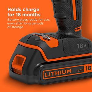 BLACK+DECKER 18V Hammer Drill – Cordless Power Tool