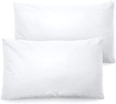 400 Thread Count 100% Egyptian Cotton 2 Pack Housewife Pillow Cases Covers, White Bedroom Pillowcase Pair, Long-Staple 100% Natural Cotton Standard Cases for Sleeping