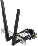 ASUS AX1800 PCIe WiFi Adapter (PCE-AX1800) - WiFi 6, Bluetooth 5.2, Ultra-Low Latency Wireless, 2 External Antenna, Supporting Total Data Rate up to 1800Mbps, WPA3 Network Security, OFDMA and MU-MIMO