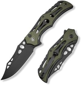 CIVIVI Pocket Knife for Men, Biophase Flipper Tactical Folding Knife, 3.48" Nitro-V Blade Aluminum with G-10 Handle, Lightweight Skeletonized EDC Knife for Camping Hunting, C23083C-2 (OD Green)