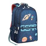 Gear Galaxy 19"/34L Large Water Resistant School Bag/Casual Backpack/Daypack/Travel Backpack/Kids Bag for Boys/Girls (Blue-Rust)