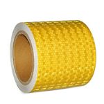 XFXIA Reflective Tape Yellow 4" X33ft Waterproof Reflective Tape Self-adhesive Warning Tape Safety Tape-Conspicuous Warning Tape for Vehicles, Cars, Trailers, Outdoors