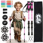 Kids Hiking Poles, Kids Walking Stick, Hiking Poles for Kids, Hiking Sticks for Kids, Kids Pink Trekking Poles for Hiking, Kids Hiking Stick, Kids Hiking Gear, Walking Sticks for Hiking