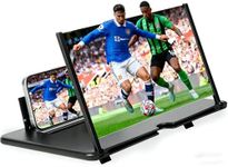 16 Inch Phone Magnifier Screen, 3D HD Magnifying Projector Screen Enlarger for Movies, Videos and Gaming, Foldable Phone Stand with Screen Amplifier, Compatible with All Smartphones
