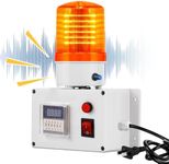 Saladulce Industrial Cycle Timing Siren Alarm 0-110dB Sound Light Alarm Automatic Cycle Timer Alarm Timed Reminder Flashing Light (AC110V)