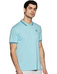 Max Men's Half Sleeves Slim Fit Solid Polo (AQUA_XL)