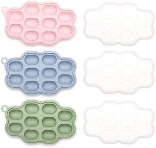 Baby Breastmilk Popsicle Molds (3 Pack), Kingkam Silicone Nibble Freezer Tray, Baby Fruit Food Feeder Teether Tray, Breast Milk Teether Pop Maker for Homemade Baby Food