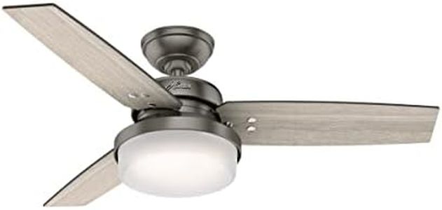 Hunter Fan Company 50393 Sentinel Ventilatore da soffitto per interni con luce LED e telecomando, 44 pollici, lavagna