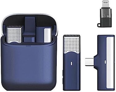 MOOZMOB Professional Grade SX-960 Wireless Mic for Type C Smartphones and iPhone Collar Microphone for YouTube Voice Recording Live Videos Reels Vlog ASMR Podcast Interview (Blue, ABS Body)