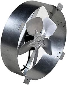 Amtrak Solar Powerful Exhaust Fan 80 Watt Galvanized 12-Inch Fan, Gable Mount, Attic Ventilator for House, Chicken Coop, Garage, Greenhouse & RV Waterproof - Plug & Play (Fan Only)