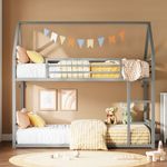 LIKIMIO Bunk Bed Twin Over Twin, Ho