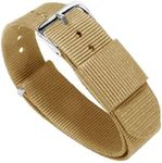 BARTON WATCH BANDS 18mm Khaki Standard Length Ballistic Nylon NATO® Style Straps