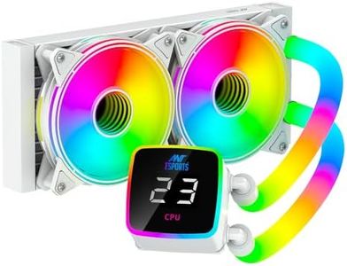 Ant Esports ICE Glow 240 ARGB 240mm ARGB Liquid Cooler/AIO with Display and ARGB Tubes - White | Support Intel & AMD CPU Socket AM5, AM4, AM3, LGA1700, 1200, 2066, 1151 | Evaporation-Proof Tubing