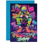 14th Birthday Cards for Girls Boys - Video Gamer Game - Happy 14 Birthday Card for Son Daughter Nephew Niece Grandson, A5 Fourteen Fourteenth Bday Greeting Cards