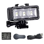 Suptig Waterproof Light 30M High Power Dimmable Waterproof LED Video Light Fill Night Light Diving Underwater Light for Gopro Hero5/5S/4/4S/3+/3/2 SJCAM Sj5000 Sj6000 Xiaoyi Cameras