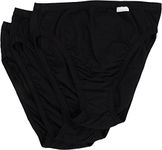 Jockey Women's Underwear Elance French Cut - 3 Pack, Black, 6