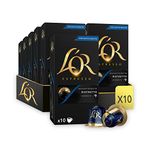 L'OR Espresso Ristretto Decaf Coffee Pods x10 Intensity 9 (Pack of 10, Total 100 Capsules)