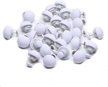 TESSVEYA 30 Pcs Duvet Pins Comforter Pins Curtain Pins Duvet Clips Affordable Sets,Use as Duvet Donuts,Curtain or Drape Pins,or to Secure Upholstery (White-Round, 30)