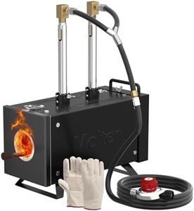 MMasters Propane Forge Kit, Dual Burners, 2600℉ Gas Forge for Blacksmithing and Metal Forging, Portable Steel Forge with Openable Door