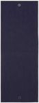 Manduka Yogitoes Yoga Towel – Rubber Grip Dots Non-Slip Bottom, Quick Dry Fitness Towel for Hot Yoga, Pilates, Exercise - 79 Inch, Midnight