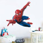 Winhappyhome Cartoon Spider-Man Kids Wall Stickers for Bedroom Living Room Coffee Shop Background Removable Decor Decals