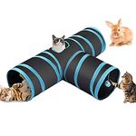 Fhodigogo Cat Tunnel Toy Rabbit Tunnel Rabbit Toys Kitten Tunnel 3 Way Cat Pop-up Tunnel, Foldable Tunnel Toy for Kitten, Rabbits,Hamster,Small Dogs