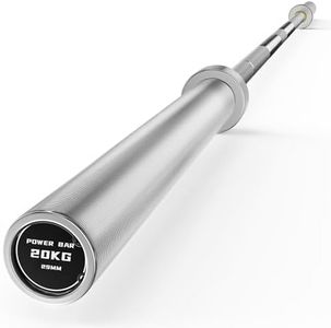 HANDBODE 45 lb (20kg) Olympic Barbell, 2-inch Weight Bar for Bench Press, 1500 lb High-Capacity, 7-Foot, Hard Chrome, Standard Powerlifting Strength Training Gym Home Workout Weightlifting, Silver