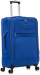 Aerostar Large 29” Lightweight Softshell Expandable Suitcase, Check in Luggage 4 Wheels with Integrated Combination Lock (Royal Blue, 112 litres)