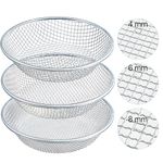 Tioncy 3 Pcs Gardening Sand Soil Compost Sifter Garden Sifter Soil Compost Sieve Soil Sifter Sand Sifter Sifting Pan for Gardening Sand Rocks Dirt(1/6'' 1/4'' 3/10'' Aperture)