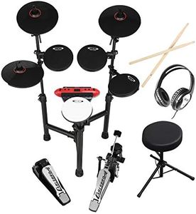 Carlsbro CSD130 R Plus Electronic Drum Kit with Stool, Headphones & 6 Months Lessons - Perfect Electric Drum Set for Beginners | Compact, Versatile Electronic Drum Kit