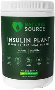 Premium Insulin Plant Leaf Powder (Costus Igneus) - Blood Sugar Support - 315g (90 Days Supply) - Made in The USA - Now with All-Natural Vanilla Flavour