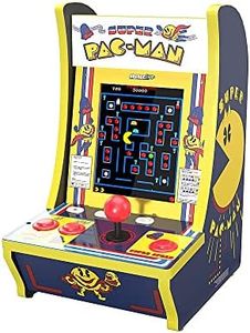 ARCADE 1UP 4-Game Micro Player Mini Arcade Machine: Super Pac-Man Video Game – Fully Playable Electronic Games - Color Display – Speaker – Volume Button