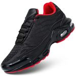 Men's Running Shoes Air Low Top Shoes for Men Basketball Sneakers Fashion Tennis Sport Fitness Cross Trainers Black Red