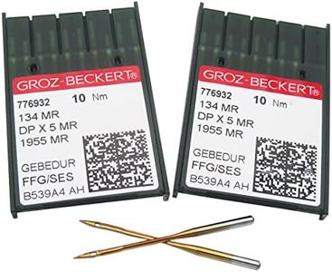 GROZ-BECKERT Needle in CKPSMS Clear Plastic Box-20 Groz Beckert 134MR 1955MR DPX5MR Long-Arm Quilting Machine Needles (20PCS Groz-Beckert-134MR 18/110)