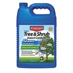 BIOADVANCED 701525A 12-Month Shrub Control Insect Killer and Tree Fertilizer, 1-Gallon, Landscape Formula Concentrate