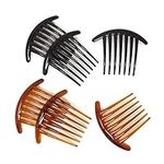 Honbay 6PCS Plastic 7 Tooth French Twist Combs Hair Side Combs Clips Accessory for Women and Girls (4Inch)