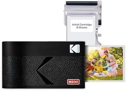 KODAK Mini 2 ERA 4PASS Portable Photo Printer (Black, Printer + 8 Sheets)