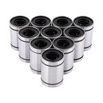 LM12UU Bearings 10 Pcs 12mm Linear Motion Ball Bushing Bearing 12x20x30mm Slide Bearing Rods for 3D Printer Cylinder CNC Parts, Pack of 10