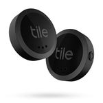 Tile Sticker (2022) 2-pack. Small Bluetooth Tracker, Remote Finder and Item Locator, Pets and More, iOS and Android Compatible.