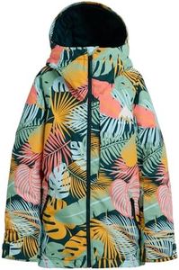 Burton Kids’ Hillslope 2-Layer Insulated Jacket – Waterproof Winter Coat with Room to Grow System – Oversized Tropical, Large