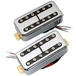 Artec TVFT-A Filtertron Style Alnico 5 Magnet Humbucker Electric Guitar Neck Bridge Pickups Set, Chrome