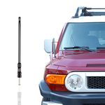 6 Inches Short Antenna Replacement Compatible with Toyota FJ Cruiser 2007-2015, and Toyota Tundra, Stainless Steel Radio Antenna Designed for Optimized FM/AM Reception (6 inch)