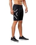 2XU Men's Core Compression Shorts, Black/Silver, S